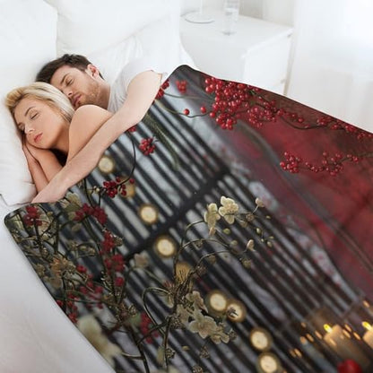 Glowing Massage Stone Throw Blanket, Soft Lightweight Cozy Warm Towels Candle Spa Flannel Blankets for Couch Bed Travel, 50"x60" - color: Glowing Massage Stone, size: 50"x60"