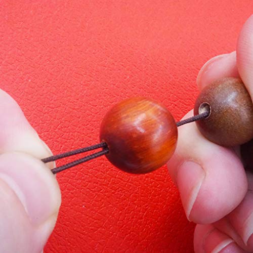 Tibetan Bracelet Mala Buddhist Buddha Meditation 15mm Natural Wood Bead Men Elastic Prayer Bracelet