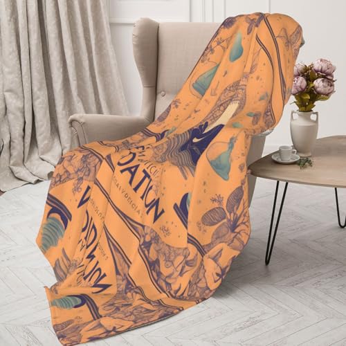 Yoga Meditation Printing Thick Flannel Blanket 80x60in Double-Sided Vertical Soft Sofa Rug