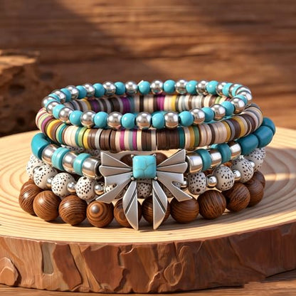 Gothic Bracelet Adjustable Punk Braided Leather Multilayer Grunge Set Bracelets Emo Metal Cuff Wrap Bangles Meaningful Gift - color: J-BZ-71