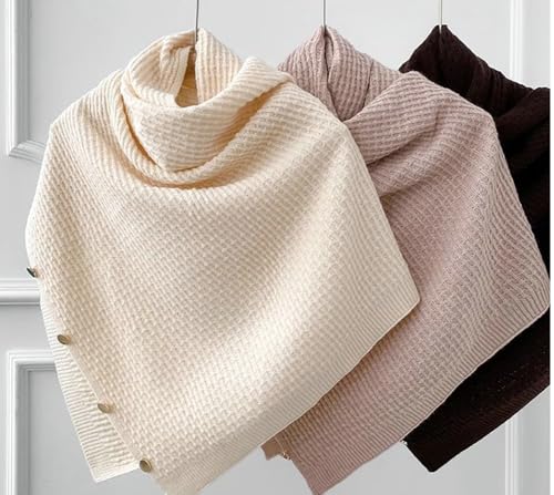 Shawl Wraps Women Fashion Knitted Shawls and Wraps Cardigan Cape Crochet Winter Shoulder Top Sweater Shawl Scarf - color: A Black