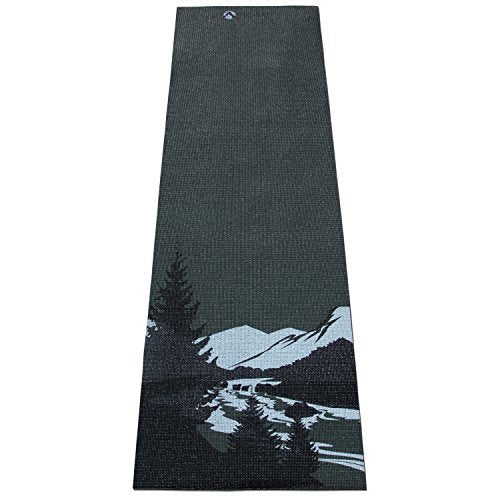 AURORAE Classic/Printed Extra Thick and Long Yoga Mat. Slip Free Rosin included - color: Wooded Pine