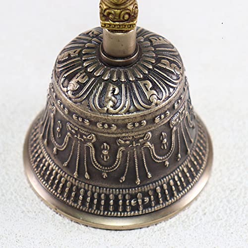 Tibetan Hand Bell,Tibetan Buddhist Meditation Bell 100% Handmade Puja Bronze Bell, Tibetan Meditation Bell For Sound Healing And Yoga (Size : 16cm) - size: 16cm