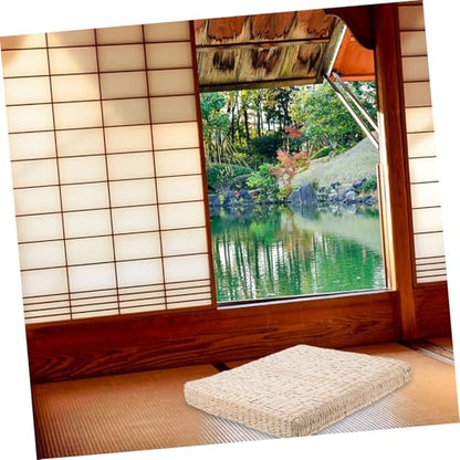 1pc Woven Meditation Mat Handmade Straw Cushion for Yoga Meditation and Home Decor Design Thickness and Easy to Care