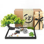 Artcome Japanese Zen Sand Garden for Desk - Home, Office Desk Accessories - Crafted Meditation Therapy Rectangle Tray - Mindful Relaxation Tool for Stress Relief - color: Black Ball