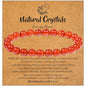 MAIBAOTA Healing Crystal Bracelet for Women Men, 8/4 mm Natural Stone Beaded Bracelets, Jewelry Birthday Gifts, Round Gemstones Stretch Bracelets - color: Red-Carnelian, size: 8 mm