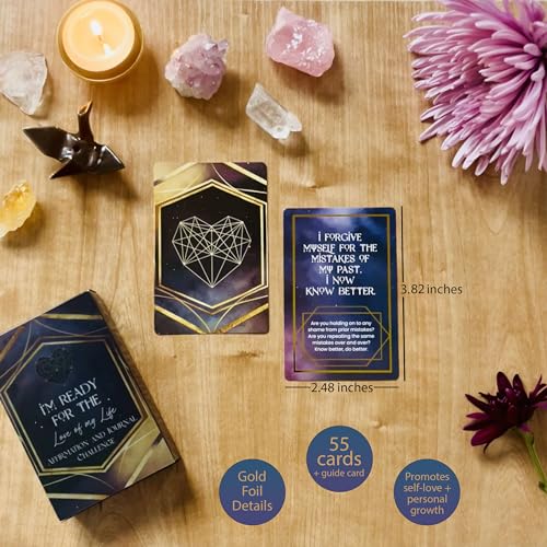 Ready for Love - Affirmation Journal Prompt Card Deck for Self-Reflection to Remove Internal Blockages + Inspire You to Reach Your Highest Potential and Manifest Your Dream Life