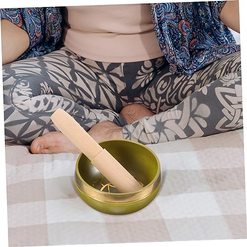 Yoga Meditation Copper Chime Himalayan Singing Bowl Tibetan Bowl Stick Decorative Sound for Zen Meditation