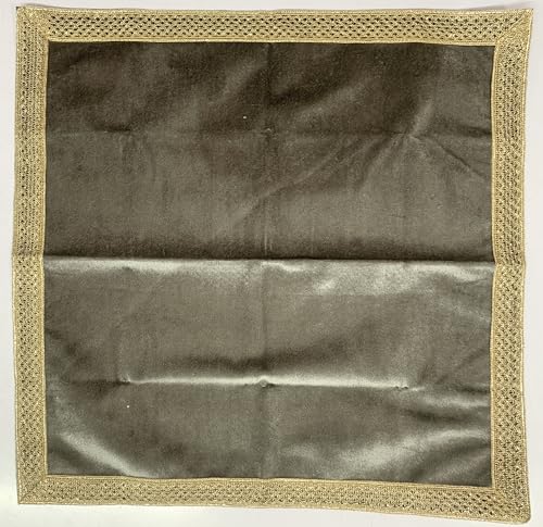 SMMS Spiritual Velvet Table Cloth Altar Tarot Spread (Grey/Silver, Small- 46cm*46cm/ 18inch*18inch) - color: Grey/Silver, size: Small- 46cm*46cm/ 18inch*18inch