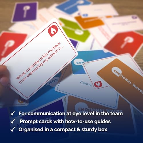 metaFox "Speak Up Card Deck for Teams - 60 Motivational and Inspirational Cards, Affirmation and Mindfulness Cards, Coaching Materials for Honest Conversations (English)