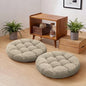 Set of 2 Round Floor Cushion Large Seat Pillows Seating Pad for Adults Tufted Meditation Cushion for Living Room Tatami Bedroom 18.8 x 18.8 Inch Light Grey - color: Light Grey