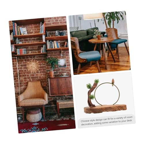 Mobestech Zen Style Root Carving Desktop Ornament Creative Wooden Decor for Home and Office Natural Wood Artware Unique Design for Meditation Spaces and Modern Interiors