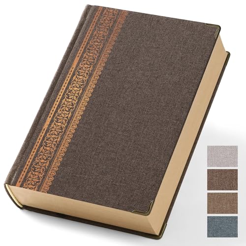 Wisefine Vintage Hardcover Lined Notebook A5 Journal - 384 Pages 100 GSM Thick Kraft Paper Writing Journal for Men & Women Dark Brown 5.51" x 8.50" - color: Dark Brown, size: A5 Lined 384 Pages