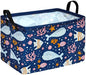 Rectangle Gift Storage Basket Home Shelf Storage Basket Organizer Box Clothes Laundry Hamper Nursery Basket Laundry Basket with Handles (Whale) - color: Whale