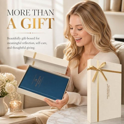 Gratitude Journal 2026 – Undated Daily Gratitude Journal with Upgraded Dynamic Prompts & Gift Box – 5 Minute Reflection, Mindfulness & Happiness Journal for Women & Men - color: Navy Blue