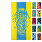 Nova Blue Jellyfish Beach Towel – Tropical Blue & Yellow Colors with A Unique Design, Extra Large, XL (34”x 63”) Made from 100% Cotton - color: Jellyfish