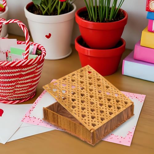 DYNWAVE Wooden Storage Box Gift Box Home Office Storage Stash Case with Lid Container Jewellery Trinket Box for Card Jewelry Keepsakes