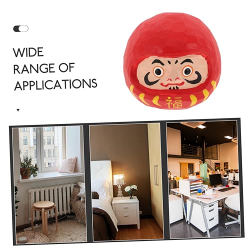 Unique Miniature Statue Decorative Wooden Bodhidharma Artistic Appeal Multifunctional Home Decor Retro Style