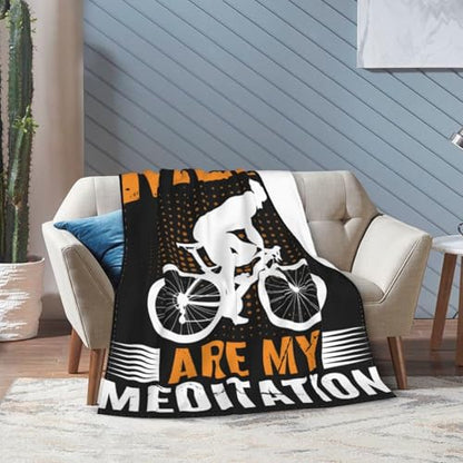 Miles are My Meditation Throw Blanket for Couch Bed Sofa Throw Blanket for Men Women 50"x40" Blankets