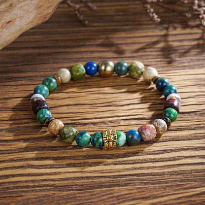Boho Bead Bracelet for Women, Handmade Natural Stone Gold Silver Beaded Colorful Bracelets Trendy Jewelry Gifts for Lover, Mom, Friends - color: Gold