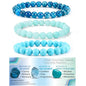 4mm 6mm 8mm Healing Crystal Bracelets for Women Men Natural Stone Beaded Stretch Bracelet Handmade Gemstone Reiki Spiritual Jewelry Gifts - color: Apatite+Aquamarine+Green Turquoise-Healing, size: 8mm