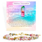 Farfume Beaded Bracelets for Women, Chakra Crystal 4mm Beads Gemstone Natural Stone Bead Spiritual Jewelry Gifts for Women - color: Rainbow Tourmaline-Happiness