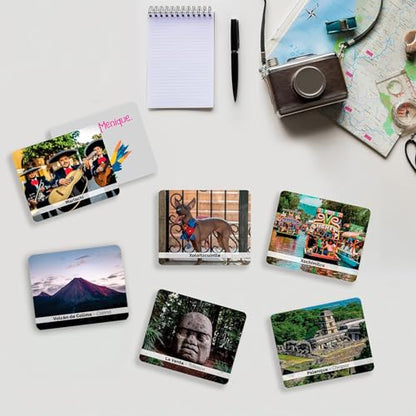 Menique – Mexican Roots Memory Game – Bilingual – 100 Cards (50 Pairs) with Real Photographs – Includes Booklets in English & Spanish – Cultural Matching Game for Kids & Adults - style: Mexican Roots