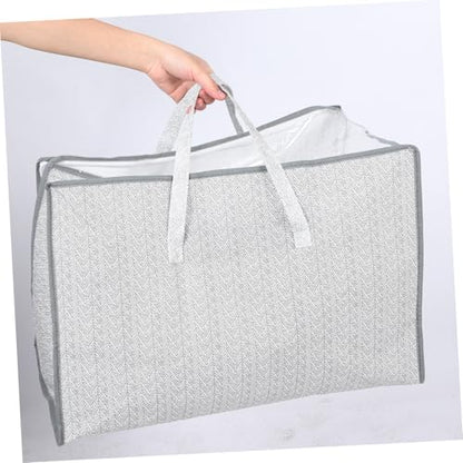 Mobestech Multi Functional Storage Bag for Home Large Non Woven Organizer for Clothes Quilts and Pillows Versatile Folding Design for Closet Travel Luggage Pouch