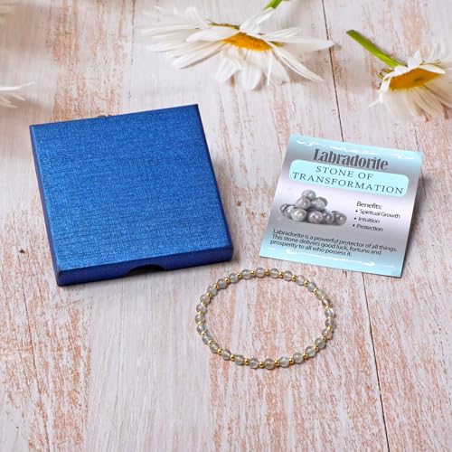 14k gold Handmade Healing Bracelet, Natural Gem Stone Crystal Elastic Gold Bracelet