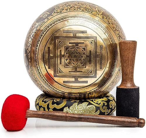 9.5" Master Healing Grade For Sound Bath Chakra 7 Metal Meditation Yoga Bowl