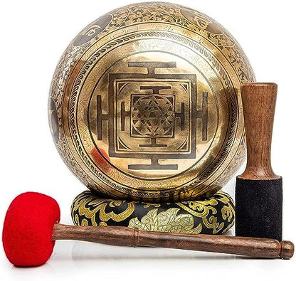 9.5" Master Healing Grade For Sound Bath Chakra 7 Metal Meditation Yoga Bowl