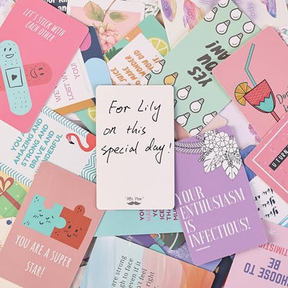 Mr. Pen- Encouragement Cards with Wooden Stand, 100 pcs Inspirational Cards, Motivational Cards, Inspirational Note Cards, Motivational Quote Cards, Kindness Cards - color: Light Honey