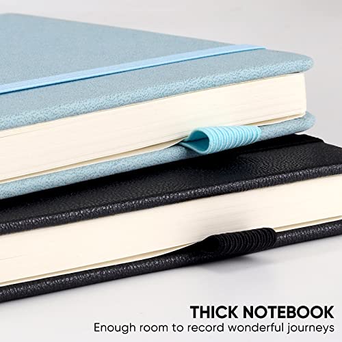 Lined Journal Notebooks with Pen Loop, Hardcover Notebook Journal for Work, 100Gsm Premium Thick Paper with Inner Pocket, Medium 5"x8.25", (Blue)