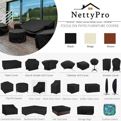 NettyPro Patio Cushion Storage Bags Water-Resistant Extra Large Bag for Outdoor Furniture Christmas Tree Storage Bag 9 Ft, 65 x 20 x 28 Inch, Black