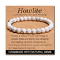 MASSIVE BEADS Handmade Yoga Stretch Elastic Bracelet Natural Stone Crystal Healing Power Energy Gifts for Unisex Adult 4mm 6mm 8mm 10mm - color: Howlite(Good Sleep), size: 6mm