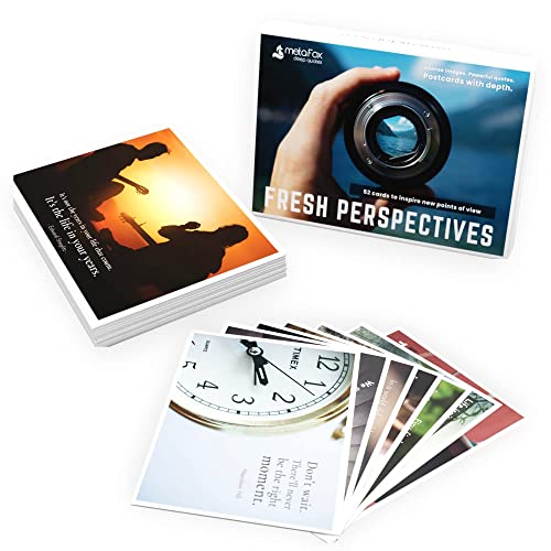 metaFox - 52 Inspirational Cards, Positive Affirmations Cards & Motivational Postcards, Picture Cards For Daily Inspiration, Mindfulness Cards, Affirmation Deck For Reflection, Fresh Perspectives