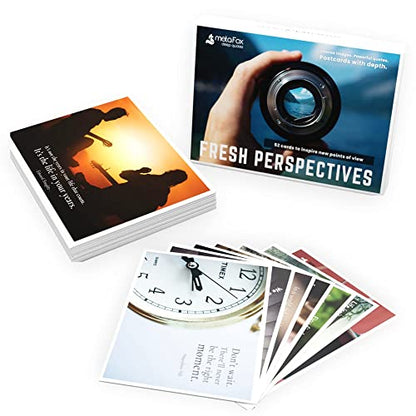 metaFox - 52 Inspirational Cards, Positive Affirmations Cards & Motivational Postcards, Picture Cards For Daily Inspiration, Mindfulness Cards, Affirmation Deck For Reflection, Fresh Perspectives