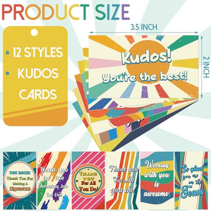 Yeaqee 240 Pcs Employee Appreciation Kudos Cards Funny Blank Back Motivational Card Encouragement Thank You Note Recognition Card for Teacher College Affirmation Gift(Rainbow) - style: Rainbow