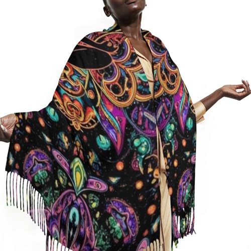 Ladies Warm Autumn Scarf Pashmina Wraps Shawl Winter Cozy - color: Picture (364)