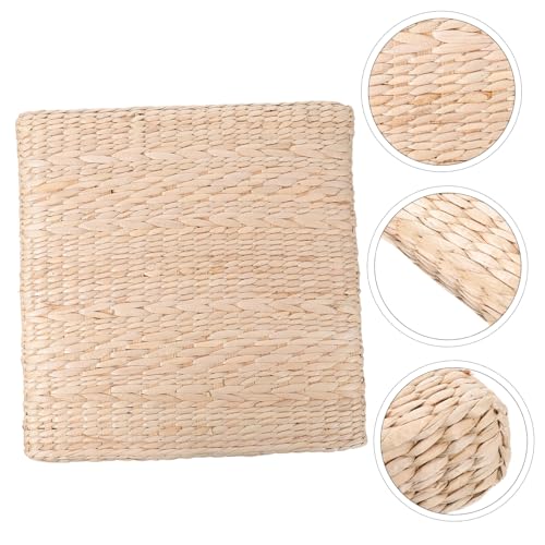 Zerodeko 1pc Hand-Woven Straw Meditation Mat for Home Use Cushion for Yoga Tatami and Zen Practices and Attractive Design for Meditation Spaces