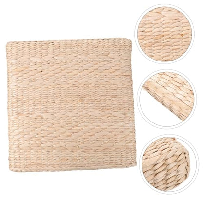 Zerodeko 1pc Hand-Woven Straw Meditation Mat for Home Use Cushion for Yoga Tatami and Zen Practices and Attractive Design for Meditation Spaces