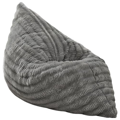 Hobestluk 3 in 1 Bean Bag Chair Giant Bean Bag Chairs for Adults with Ripple Cover Convertible Bean Bag Floor Cushion with Machine Washable Cover for Living Room (Ripple Grey) - color: Muted Grey