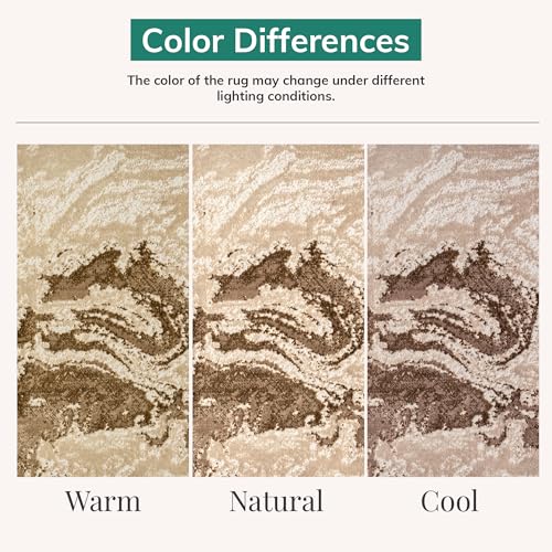 LUXE WEAVERS Marble Swirl Abstract Area Rug, Beige 2x3 - color: Beige, size: 2' x 3' (Rectangular)