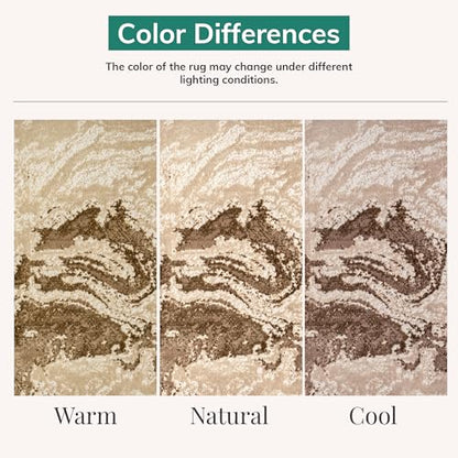 LUXE WEAVERS Marble Swirl Abstract Area Rug, Beige 2x3 - color: Beige, size: 2' x 3' (Rectangular)