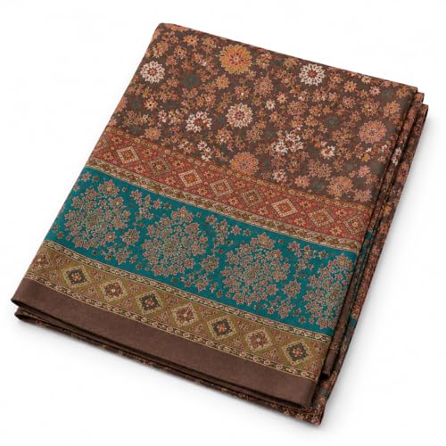 Extra Large Dupion Silk Shawl for Women – Floral Paisley Woven Wrap, Soft Lightweight Meditation & Evening Shawl