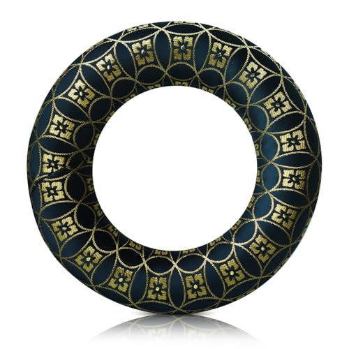 Singing Bowl Cushion for Tibetan Singing Bowls, Handmade Silk Brocade Round Cushion Pillow for Sound Healing and Crystal Sound Bowls Accessories(6.7 Inch,BlackGold) - color: BlackGold, size: 6.7 Inch