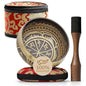 Silent Mind Tibetan Singing Bowl Set – Easy to Play & Beginner Friendly Meditation Bowl with Cushion, Mallet & Case | Stress Relief & Mindfulness | Gift-Ready - color: Antique Light Brown, size: With Case