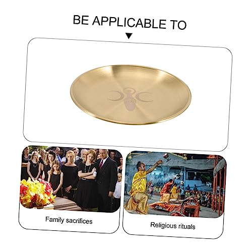 Cabilock 2pcs Altar Plate for Candle Holders Tarot Ceremony Tray Unique Patterns for Spiritual Offerings and Home Decor Elegant Candle Tray for Rituals and Decoration