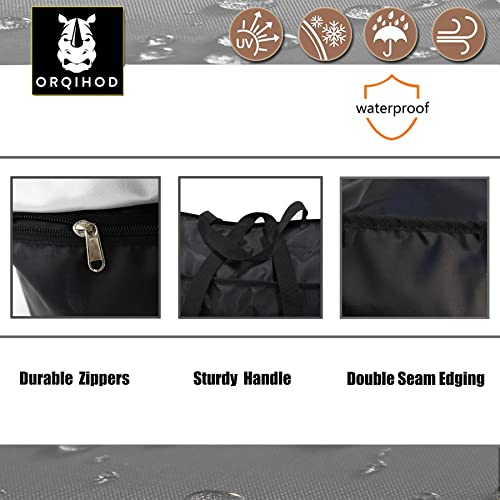 Outdoor Cushion Storage Bag Waterproof, Extra Large Bag for Outdoor Cushions 420D Heavy Duty Patio Furniture Cushion Storage Bags with Zipper 65 Inch, Black - size: 65x20x28in