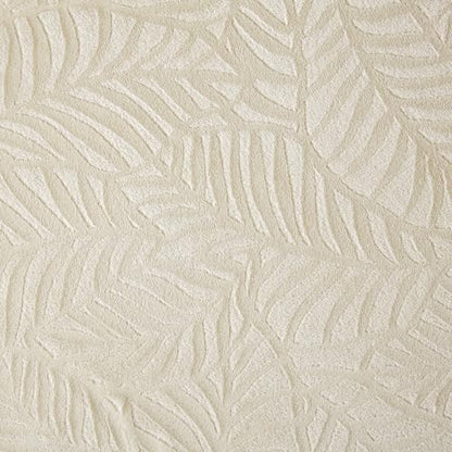 Super Soft Flannel Fleece Throw Blanket, Lightweight Cozy Warm Leaves Textured Plush Blanket for Bed Couch Sofa, 60 x 80 Inches, Linen - color: Linen, size: 60x80 IN